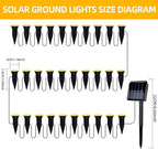 Solar Ground Disk Lights, Warm White Waterproof LED