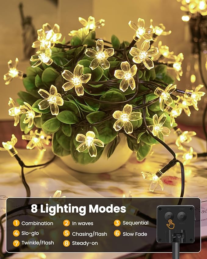 Christmas String Lights, 60 LED Waterproof Twinkle Lights