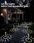 Cool White Solar Pathway Lights 12-Pack, Garden LED