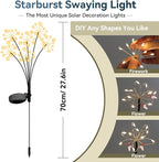 2-Pack Solar Pathway Lights, Waterproof LED Driveway Lights