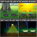 Solar Flat Disk Lights 8-Pack, Waterproof Landscape