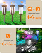 Solar Driveway Path Lights 6-Pack, Waterproof