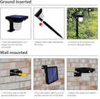 Solar Wall Spotlights 4-Pack, Motion Sensor LED