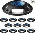12-Pack Solar Dock Lights, Black Waterproof LED