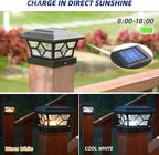 12-Pack Black Deck Post Cap Lights, Solar LED