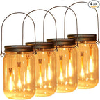 Backyard Solar Lantern Set, Rustic Yard Lighting