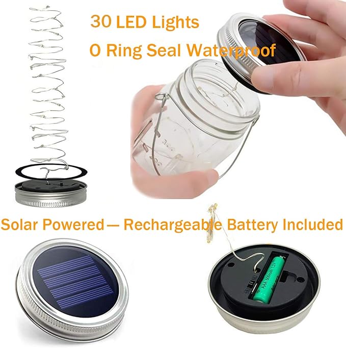 Backyard Solar Hanging Lanterns 8-Pack, Rustic Patio Decor