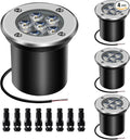 Solar Ground Disk Lights, Cool White Waterproof LED