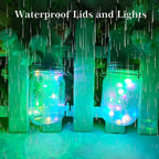 Solar Mason Jar Lights 12-Pack, 30 LED Fairy Firefly