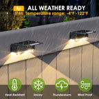 Solar Step Lights 8-Pack, Waterproof Yard