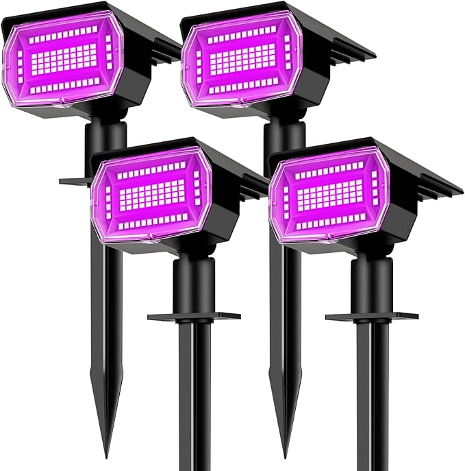 4-Pack Solar Spotlights, Waterproof Landscape LED