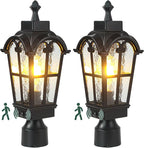 2-Pack Patio Post Cap Lights, Solar LED
