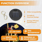 2-Pack LED Patio String Lights, Waterproof Outdoor