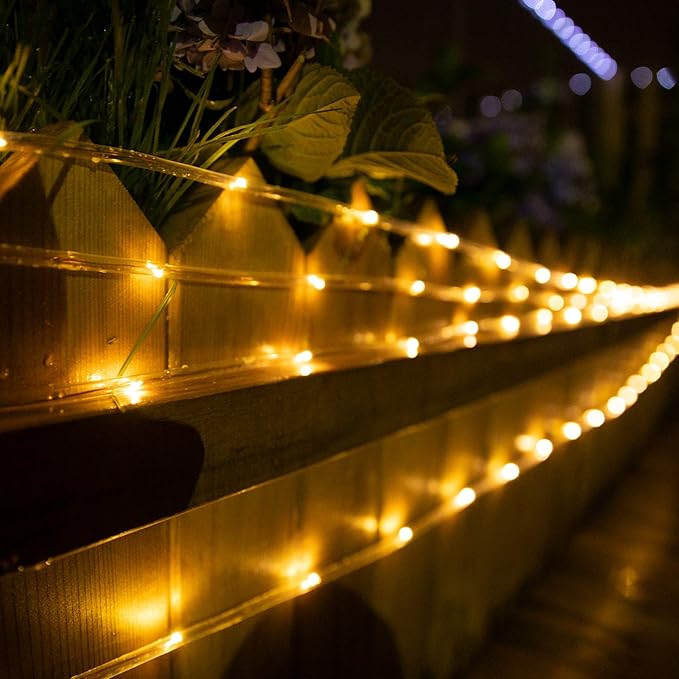 Battery Christmas Lights, 72ft Warm White Timer