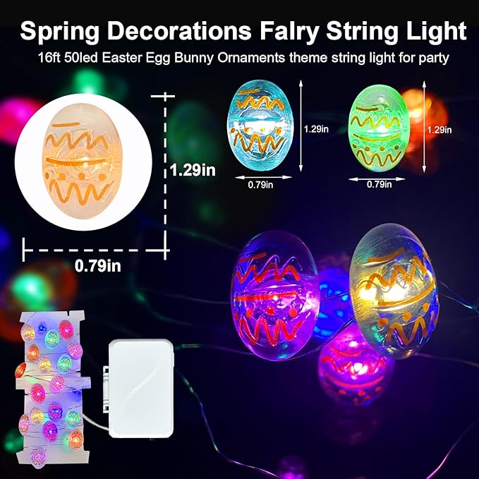 Outdoor String Lights, 16ft Waterproof LED