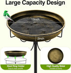Metal Bird Bath, Vintage Outdoor Birdfeeder