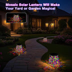Mosaic Solar Hanging Lanterns, Charming Garden Decor