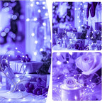 50 LED Christmas Twinkle Lights, 16ft Waterproof for Patio