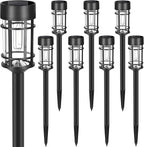 8-Pack Solar Landscape Lights for Walkway