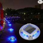 White Solar Pathway Lights 12-Pack, Driveway LED