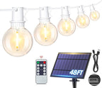 48ft White Outdoor Edison String Lights, Weatherproof