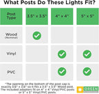 4-Pack Solar Post Cap Lights for Deck, LED