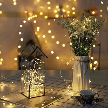 10 Pack Fairy Lights with Timer,10 ft 30 LED String Lights 8 Modes Fairy Lights Battery Operated Waterproof for DIY Wedding Party Bedroom Mason Jars Christmas Decorations (Warm White)
