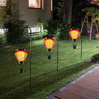 Rustic Hanging Solar Lanterns for Patio, Waterproof LED