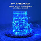 4-Pack 50 LED Christmas Twinkle Lights, 1ft Waterproof for Patio