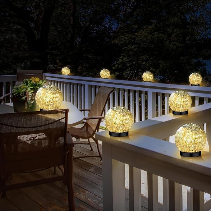 4-Pack Solar Pathway Lights, Waterproof LED Walkway Lights