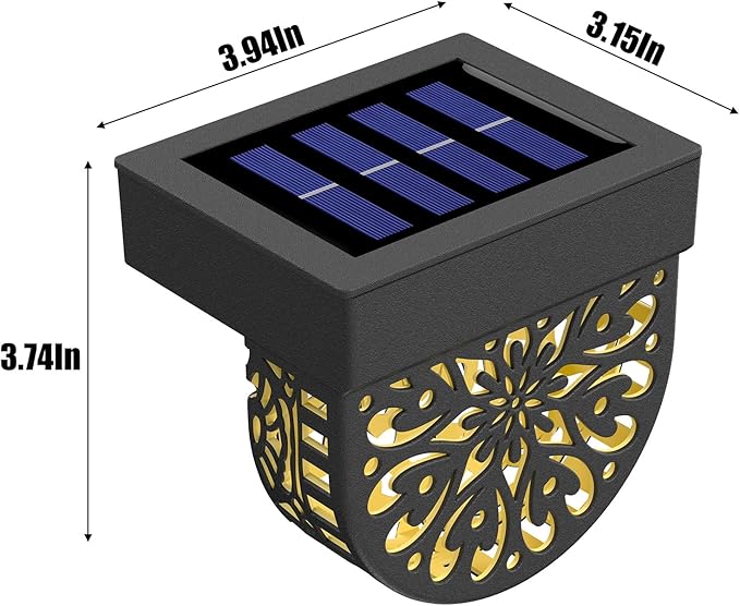 Solar Step Lights 6-Pack, Waterproof Wall