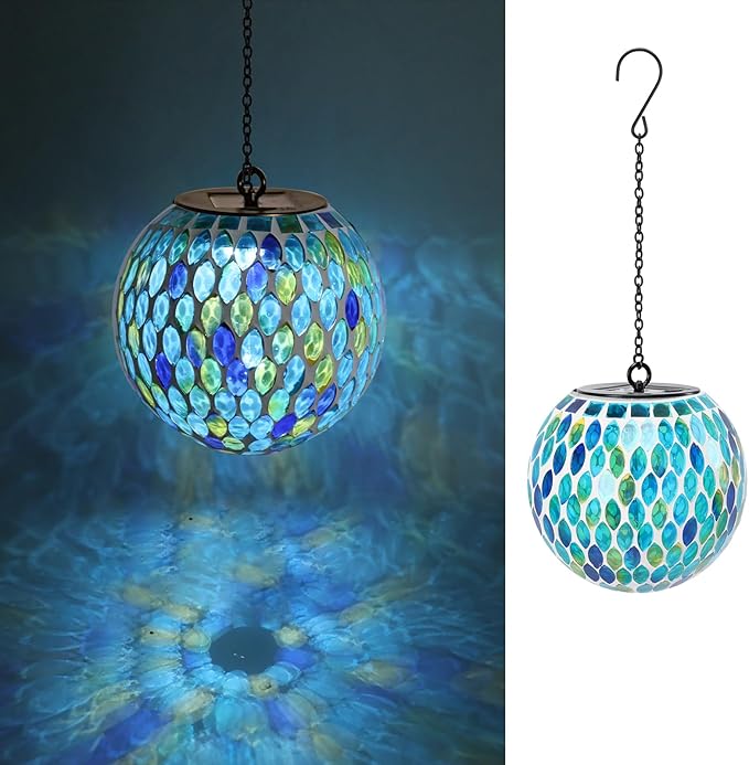 Mosaic Solar Lantern Set, Classic Outdoor Lighting