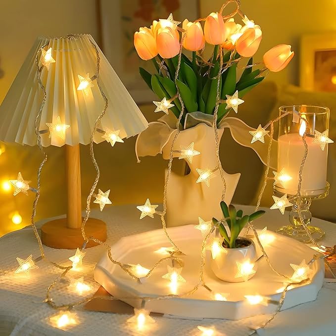 20 LED Christmas Twinkle Lights, 10ft Waterproof for Patio