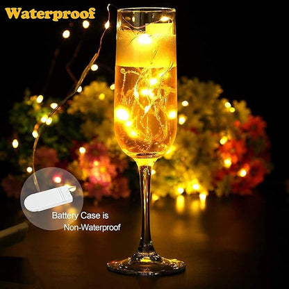 24-Pack 8ft LED Patio String Lights, Waterproof Outdoor