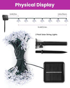 Christmas Fairy Lights 2-Pack, 52ft 120 LED Battery Twinkle Lights