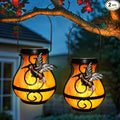 Solar Hummingbird Lanterns 2-Pack, Outdoor Hanging LED Decor