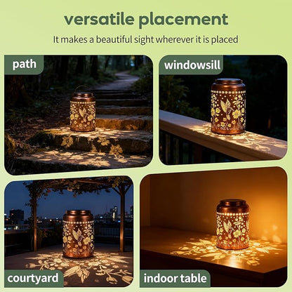 Christmas Gifts Lantern Outdoor Waterproof Decorations Garden Decor, Christmas Birthday Gifts for Women, Mom, Grandma Decorative Garden for Patio Yard Lawn Front Porch Gardening Gifts
