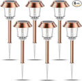 6-Pack Warm White Solar Path Lights, Outdoor Walkway LED