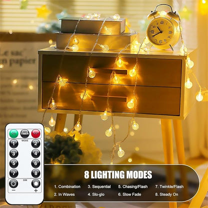 Warm White Porch String Lights, 17ft Weatherproof LED