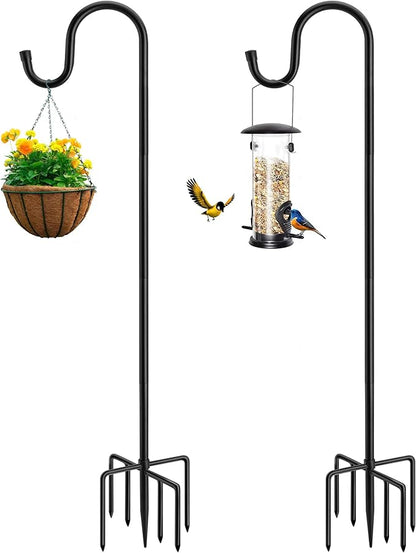 2-Pack 60" Shepherd's Hooks, Heavy-Duty Garden Stakes