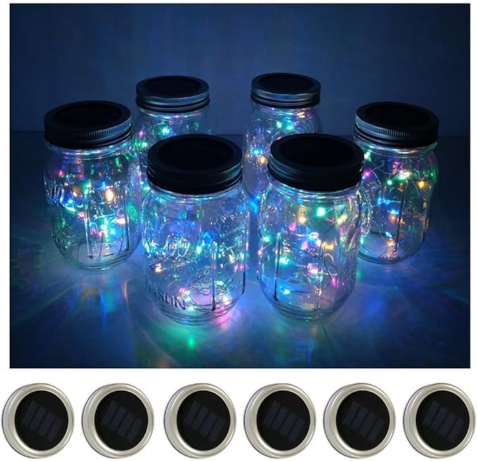 6-Pack Christmas LED String Lights, Waterproof Timer Lights