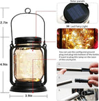 4-Pack Hanging Solar Lanterns, Waterproof LED Patio Lights