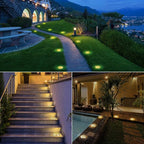 16-Pack Warm White Flat Solar Driveway Lights, Waterproof LED
