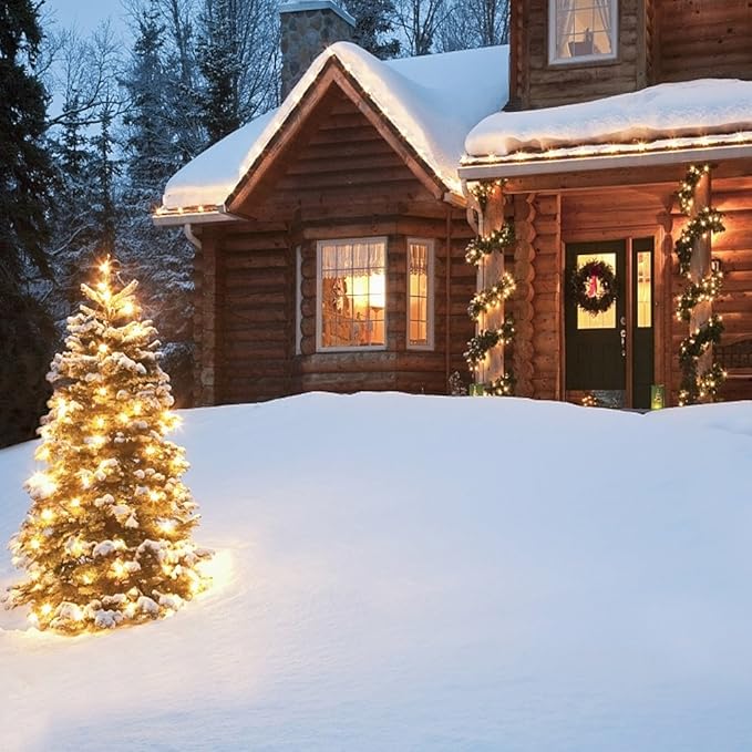16ft Christmas LED String Lights, Waterproof Timer Lights
