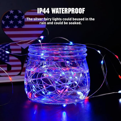 White String Lights for Yard, Waterproof LED
