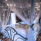 Cool White Backyard String Lights, 8ft Weatherproof LED