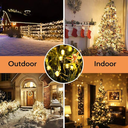 Christmas String Lights, 72ft 200 LED Waterproof Twinkle Lights