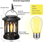 2-Pack Hanging Solar Lanterns, Waterproof LED Garden Lights