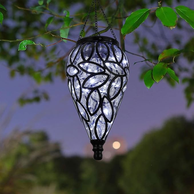 Classic Courtyard Solar Lanterns for Garden, Waterproof LED