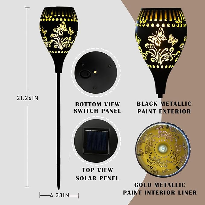 2-Pack Solar Landscape Lights for Yard